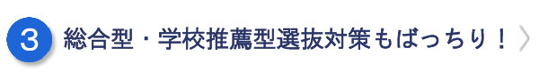 総合型・学校推薦型選抜対策もばっちり!
